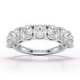 3.6 CT Half Classic Round Lab Diamonds Engagement Ring - Jama Jewels